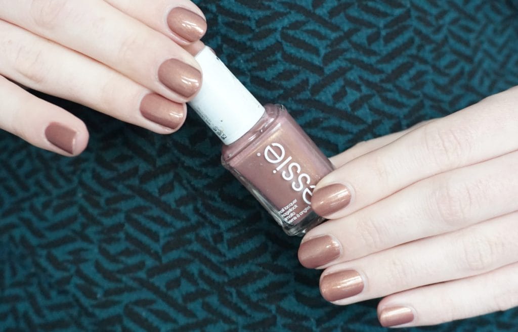 Swatch of Essie teacup half full