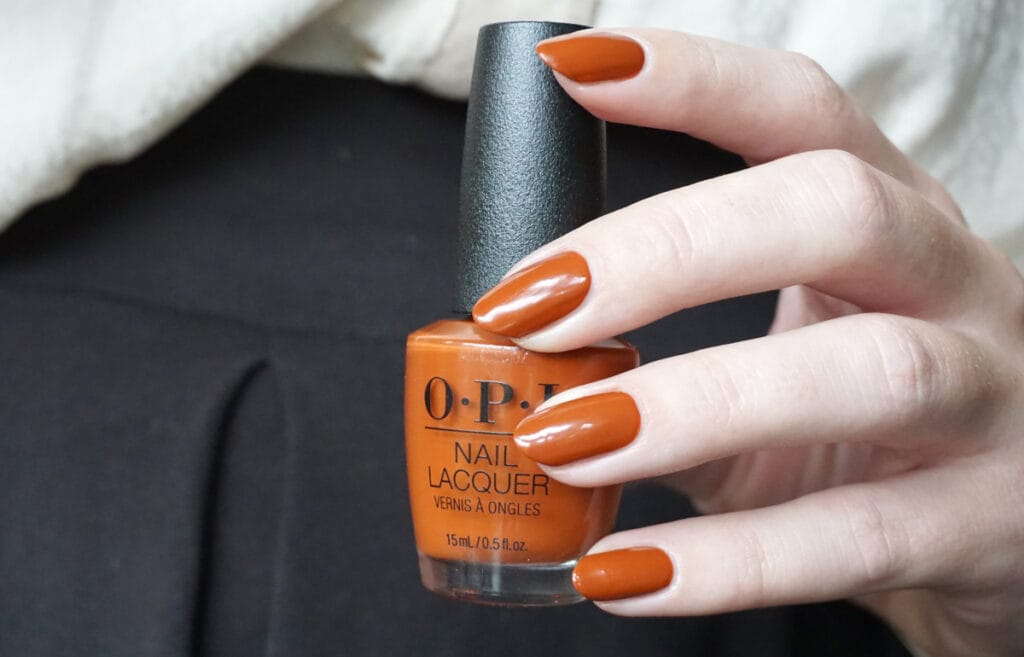 swatches of opi my italian is a little rusty from the OPI Fall/winter 2020 collection